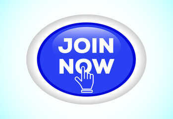 Join now button design illustration, Join now icon suitable for mobile app, and website UI design