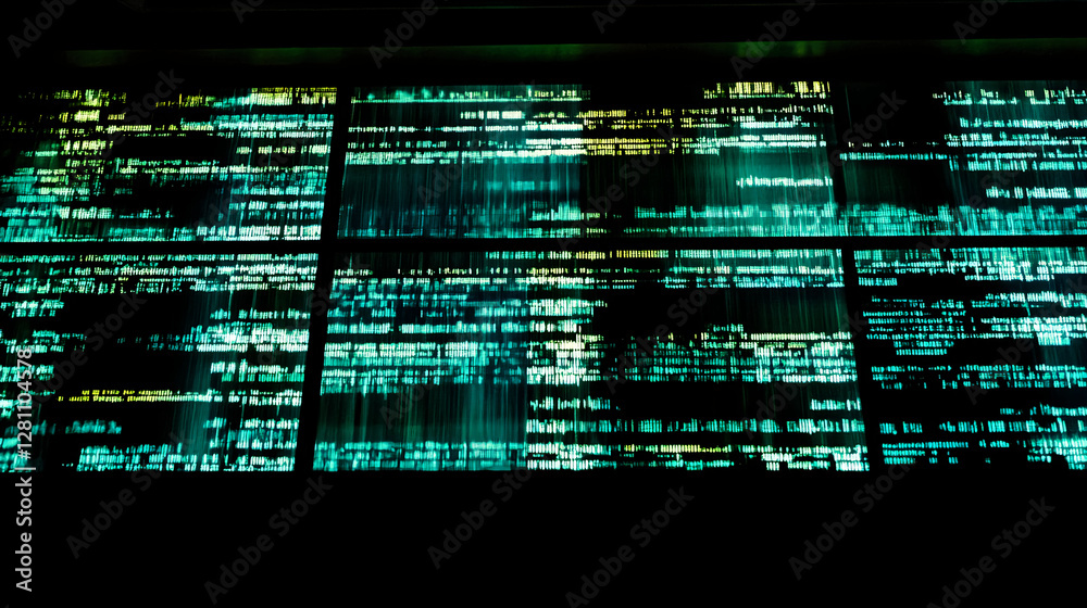 Poster data visualization event digital space abstract image tech environment close-up view information ove