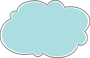 speech bubble with cloud