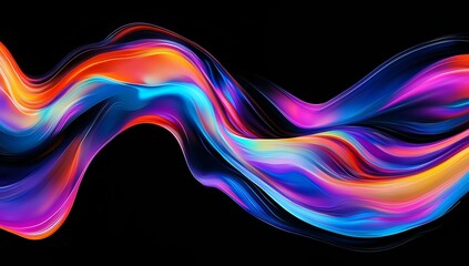 Vibrant neon lights that streak across a digital tunnel create a mesmerizing abstract scene