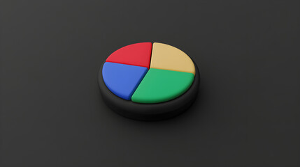 Fototapeta premium Interactive color wheel design digital workspace graphic modern environment aerial view creative concept