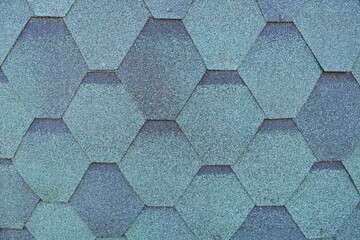 The texture of the roofing material, flexible roof tiles