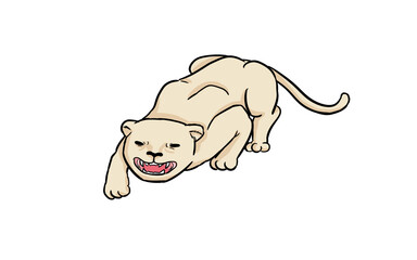 Hand drawn picture of puma