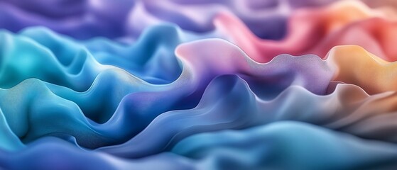 Obraz premium Abstract pastel fabric waves.