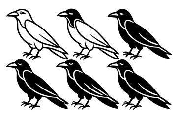 Crow Line Art Bundle