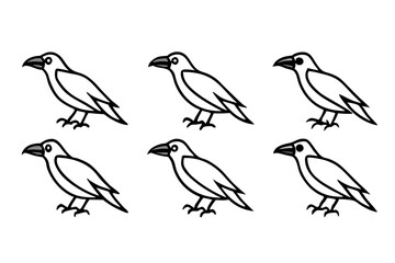 Crow Line Art Bundle