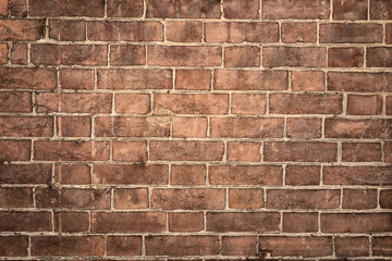 Old brick wall background. Abstract red brick wall background