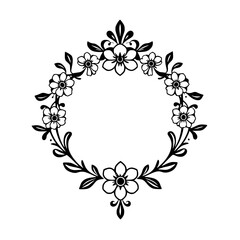 Black Floral Frame.