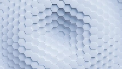 abstract white 3d hexagon background, 4k seamless loop - Powered by Adobe