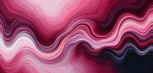 Fototapeta premium Abstract wavy flowing river blending in red, pink, white, and ash, dark ash, colors gradient combination, blending, oil paint, water color, soft touch, twisted spiral, summer warm themed, 