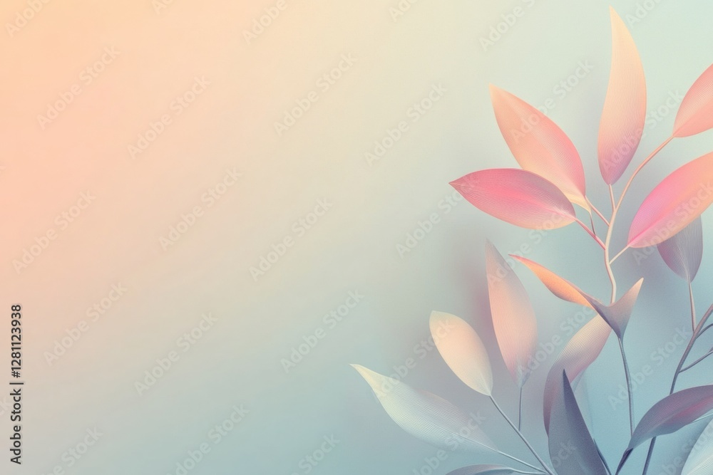 Poster Modern minimalist background with soft gradients and plenty of space for creative text placement and design elements. Generative AI