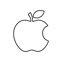 Fresh Apple Vector Icon for Healthy Food and Nutrition Design. Minimal Apple Icon in Flat and Outline Style for Digital Use. Juicy Red and Green Apple Vector Illustration for Organic Food Concepts