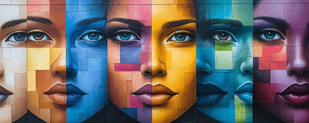 Obraz premium Highlighting cultural diversity, community origins, colorful cultural expressions, rich traditions and heritage, unity in diversity, multicultural beauty