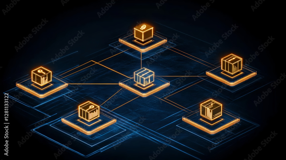 Poster data visualization network architecture digital environment infographic style cybersecurity concept