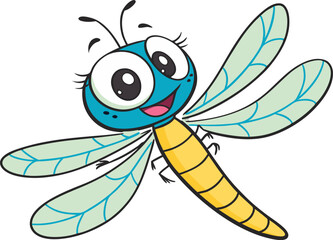 dragonfly cartoon vector illustration