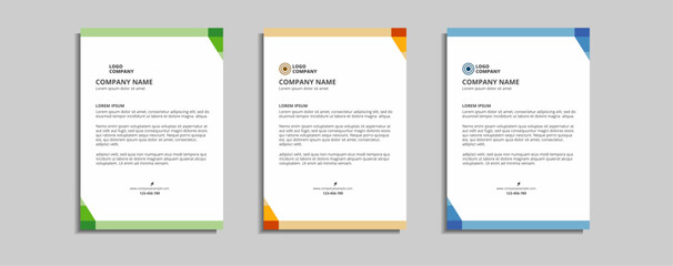 modern corporate letterhead template design
