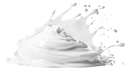 splash of milk isolated on white background