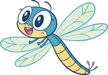 dragonfly cartoon vector illustration