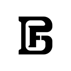 Initial Letter B F Modern Logo design