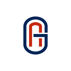 Initial Letter G and A Modern Logo design