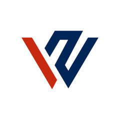 Initial Letter WZ Modern Logo design