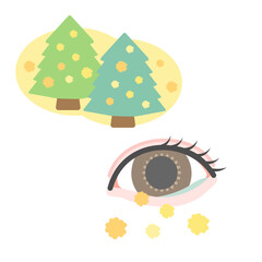 花粉症アレルギー症状　目　イラスト
