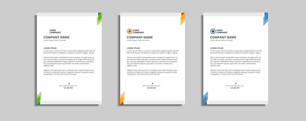 modern corporate letterhead template design