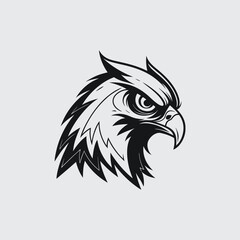 Fierce Eagle Head Vector Logo – Bold and Powerful Design
