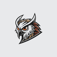 Aggressive Owl Mascot Logo – Sports & Gaming Emblem
