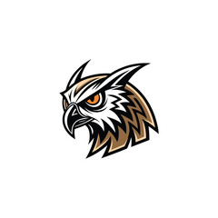 Obraz premium Aggressive Owl Mascot Logo – Sports & Gaming Emblem 