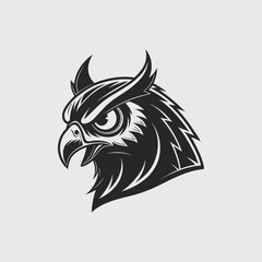 Fierce Eagle Head Vector Logo – Bold and Powerful Design

