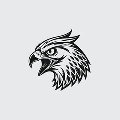 Fierce Eagle Head Vector Logo – Bold and Powerful Design
