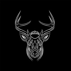 deer head hand sketch