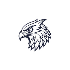 Fierce Eagle Head Vector Logo – Bold and Powerful Design
