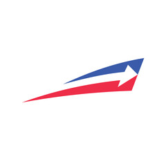 plane with flag