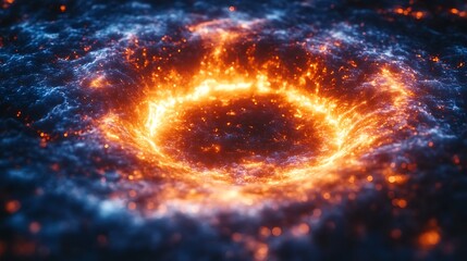 Fototapeta premium Abstract fiery cosmic vortex