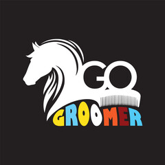 Horse Grooming Logo