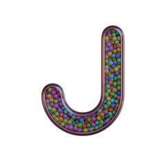 Colorful Balls 3D Alphabet PNG Letters
