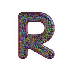 Colorful Balls 3D Alphabet PNG Letters