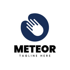 Meteor logo template design isolated on white background. © fahmi