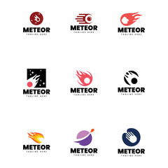 Set of Meteor logo template design isolated on white background. © fahmi