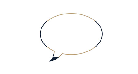 Speech Bubble Outline on White