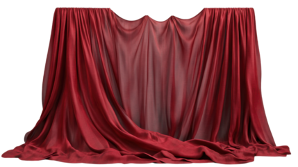 red curtain isolated on white background