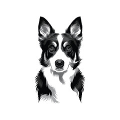 Dog Head Silhouette Vector Design