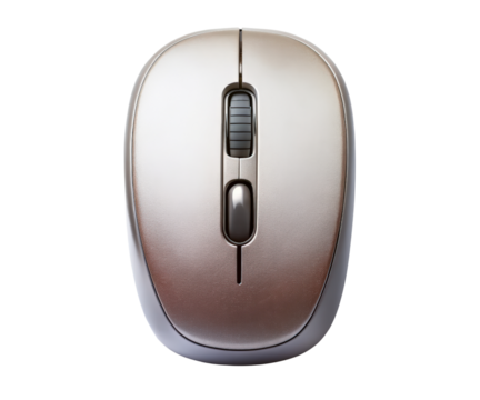 Wireless computer mouse on a transparent background