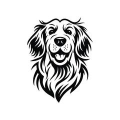 Dog Head Silhouette Vector Design