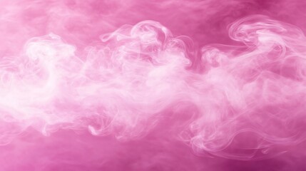 Fototapeta premium Dramatic Pink Smoke Background with Dense Billowing Clouds and Light Ethereal Swirls 