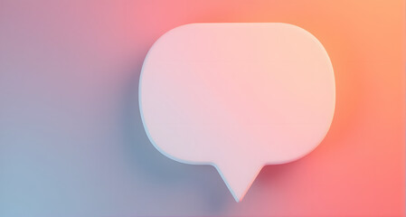 Blank Speech Bubble on Gradient Background