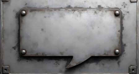 Metal Speech Bubble Sign