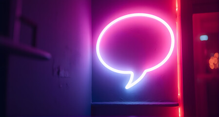 Neon Speech Bubble Sign